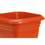 Vaso Pl.Quadrado N.17 Marrom-9448