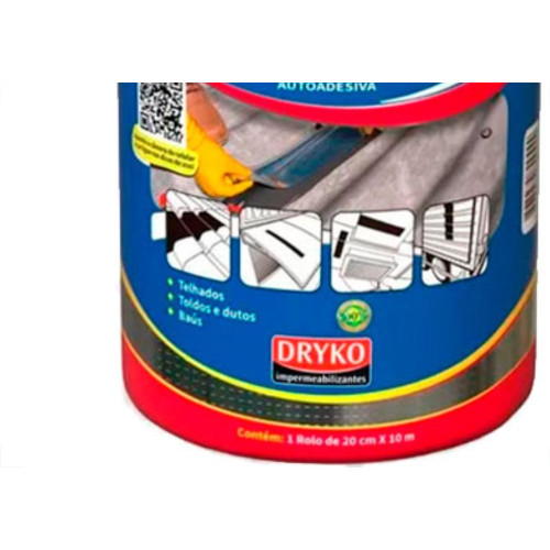 Fita Adesiva Multuso Dryko 20Cmx10M
