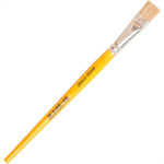 Pincel Compel Chato Cerda Branca 14 - Kit C/6 PC