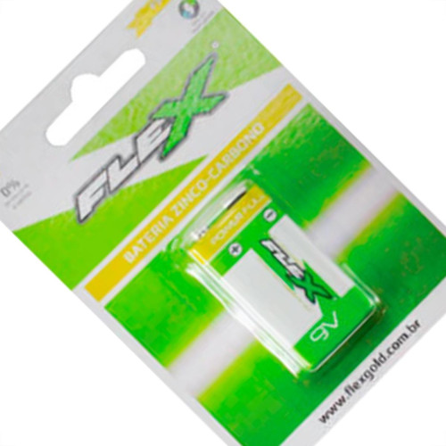 Pilha Bateria Flex 9V Zinc-9Z1