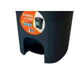 Lixeira C/Ped.Antares 15Lt Preta