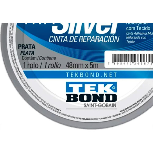 Fita Adesiva Silver Tek 48Mmx 5M-Prata