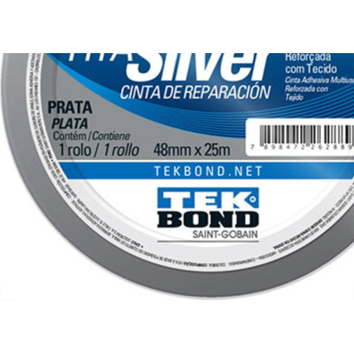 Fita Adesiva Silver Tek 48Mmx25M-Prata