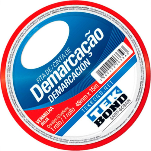 Fita Demarcao Solo Tek 48Mmx15M-Verm