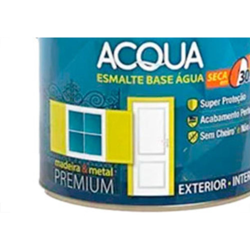 Tinta Esmalte Eucatex Brilho Base Agua.3,6 Amarelo