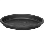 Prato De Vaso Redondo 17Cm Preto