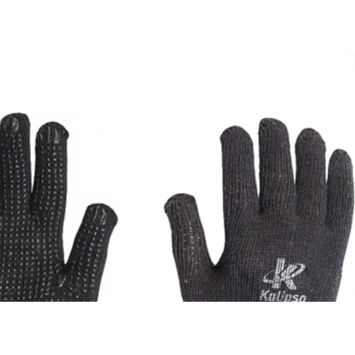 Luva Malha Tric.Kalipso Preta T09 - Kit C/12 PR