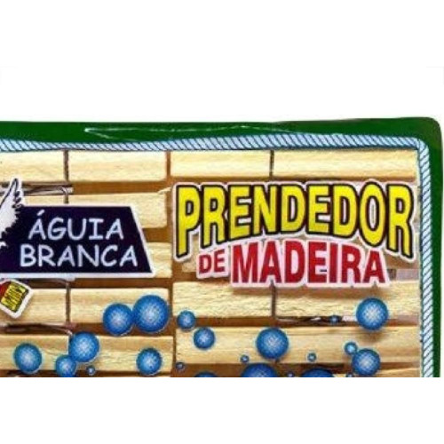 Prendedor Roupa Madeira Aguia Br C/16