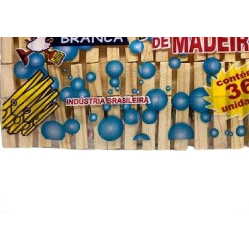 Prendedor Roupa Madeira Aguia Br C/36