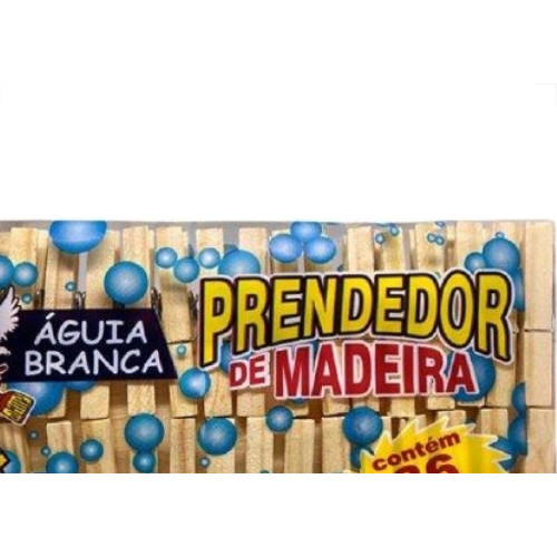 Prendedor Roupa Madeira Aguia Br C/36