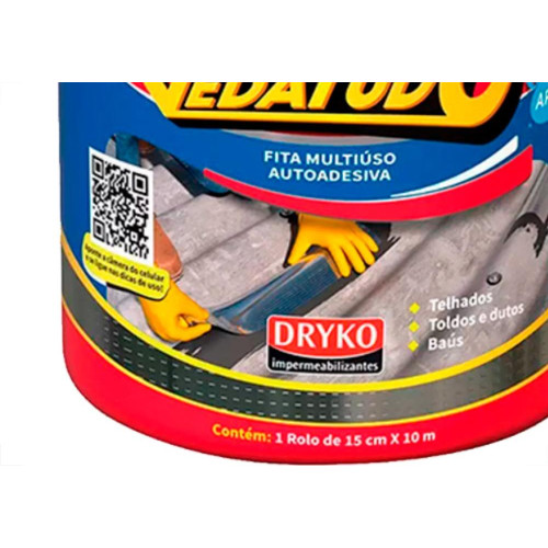 Fita Adesiva Multuso Dryko 15Cmx10M