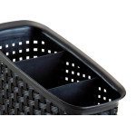 Organizador Multiuso Rattan Preto