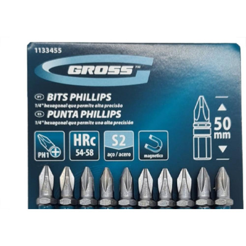 Bits Phillips Gross S2(Ph1)X 50Mm C/10