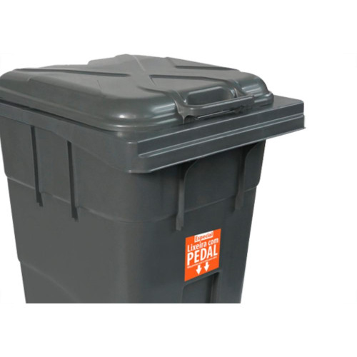 Lixeira Coletora Pedal/Roda 120Lt