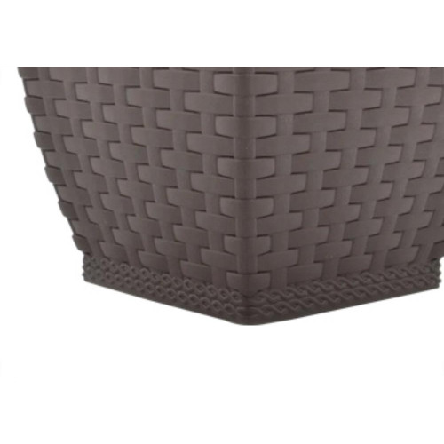 Vaso Cachepo Rattan Min Qdr.Coffee