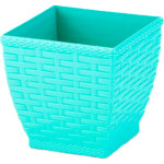 Vaso Cachepo Rattan M3 Quadr.Color
