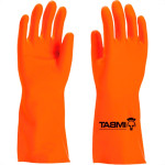 Luva Latex Imbat Forrada Laranja 08