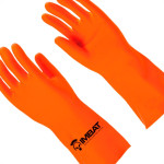 Luva Latex Imbat Forrada Laranja 08