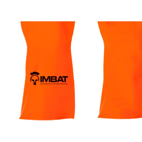 Luva Latex Imbat Forrada Laranja 08