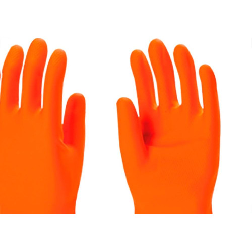 Luva Latex Imbat Forrada Laranja 08