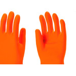 Luva Latex Imbat Forrada Laranja 09