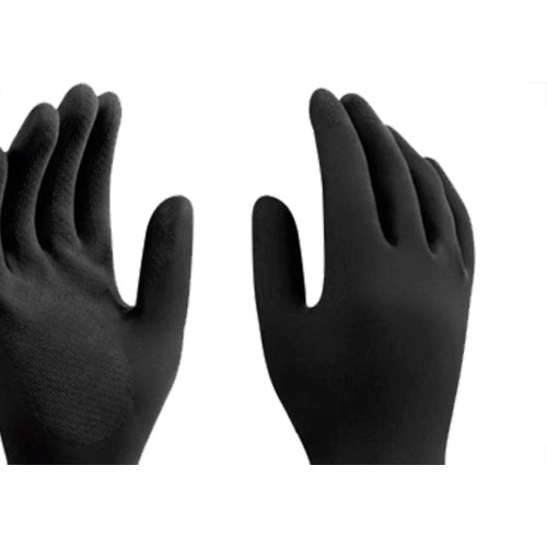 Luva Latex Imbat Forrada Preta 08