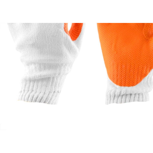 Luva Malha Imbat Emborr.Laranja 09 - Kit C/12 PR