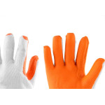 Luva Malha Imbat Emborr.Laranja 09 - Kit C/12 PR