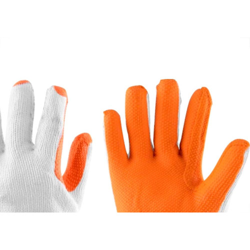 Luva Malha Imbat Emborr.Laranja 09 - Kit C/12 PR