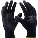 Luva Poliester Imbat Pu Preto 10 - Kit C/12 PR
