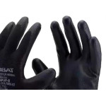 Luva Poliester Imbat Pu Preto 10 - Kit C/12 PR