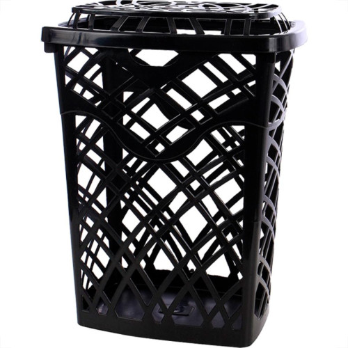 Cesto Telado Retang.Preto 60Lt-3084