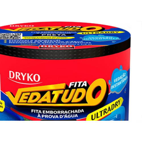 Fita Vedatudo Dryko Preta 10X 1,5Mt