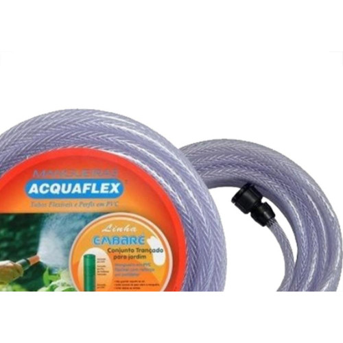 Mangueira Malha trançada Aquaflex Cristal 15Mt