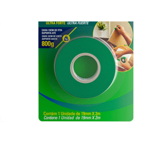 Fita Dupla Face Acr/Tek 19X 2M/Int