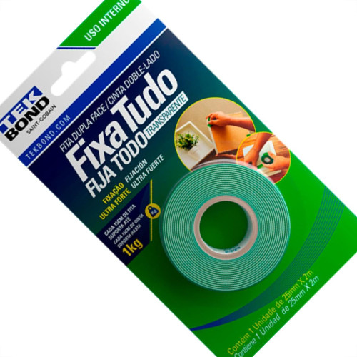 Fita Dupla Face Acr/Tek 25X 2M/Int