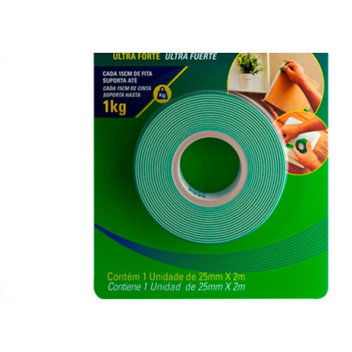 Fita Dupla Face Acr/Tek 25X 2M/Int
