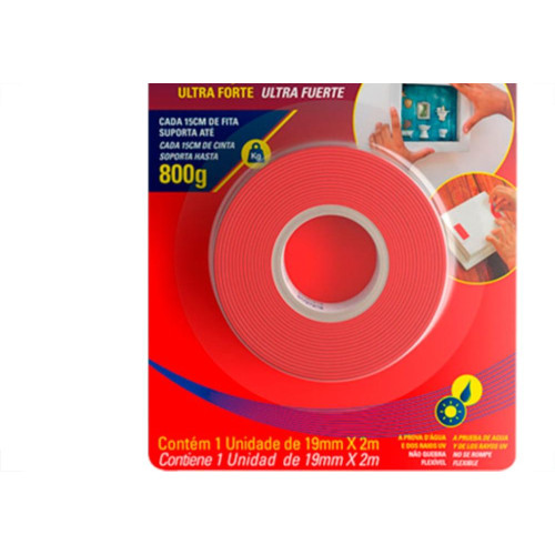 Fita Dupla Face Acr/Tek 19X 2M/Ext