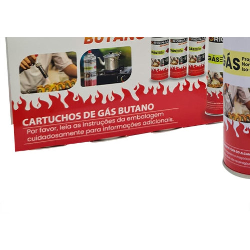 Carga Gas P/Macar/Fog Original 227G - Kit C/4 UN