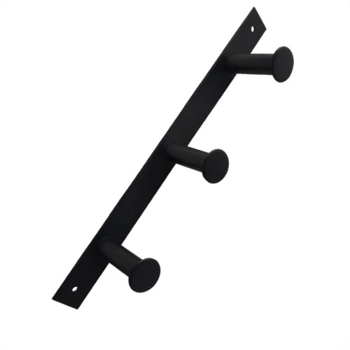 Cabideiro 3 Ganchos Ms Preto Micro