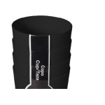 Cj.04 Copos S/Borda Preto 550Ml