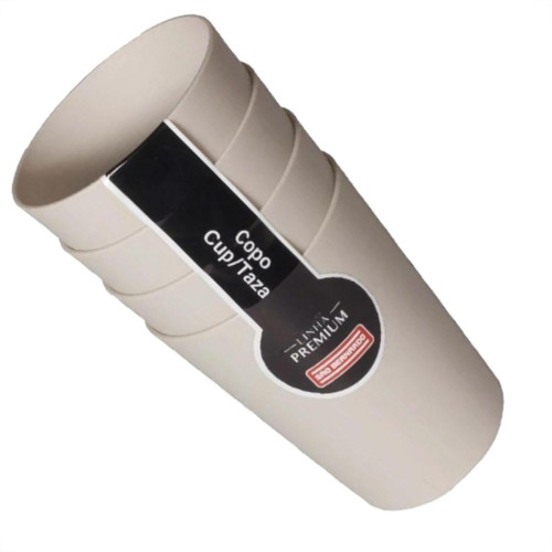 Cj.04 Copos S/Borda Cza Concr.550Ml
