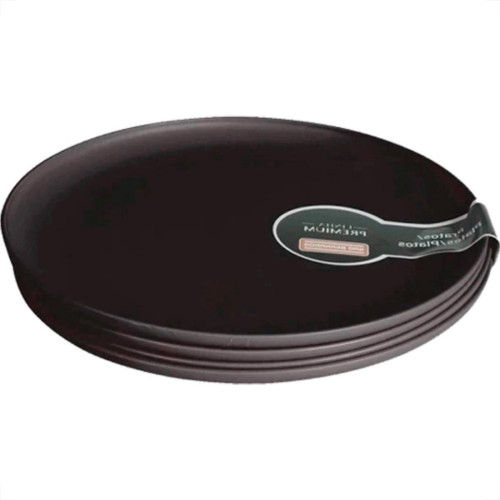 Cj.04 Pratos Rasos Gde Preto