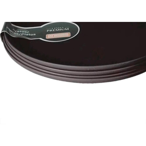 Cj.04 Pratos Rasos Gde Preto