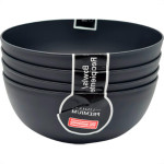 Cj.04 Bowl Grande Preto 1.100Ml