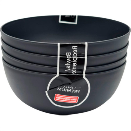 Cj.04 Bowl Grande Preto 1.100Ml