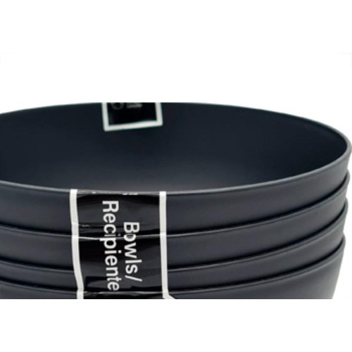 Cj.04 Bowl Grande Preto 1.100Ml