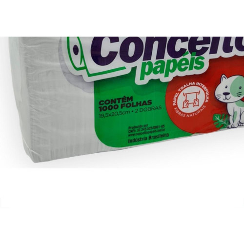 Papel Toal.Conceito Branco 1000Fl
