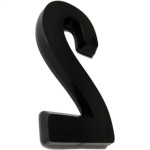 Numero Deplasti 3D Preto 2 13Cm