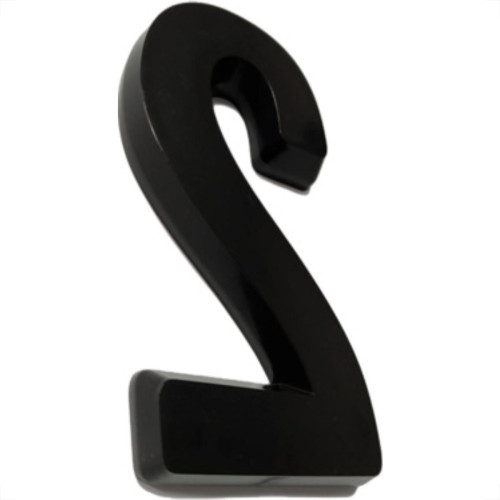 Numero Deplasti 3D Preto 2 13Cm